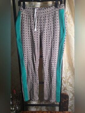 Wales Bonner  Men' S Jogger Crochet Green Stretch Sz 30"